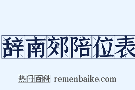 辞南郊陪位表是什么意思的图片